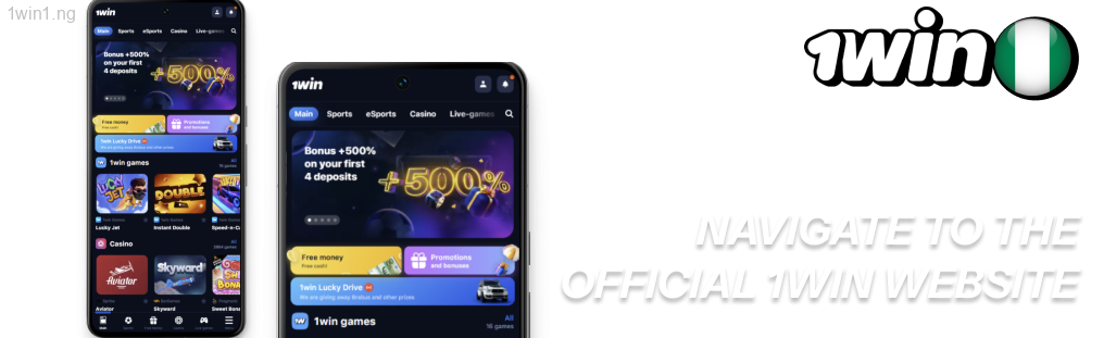 Navigate to the official 1win website