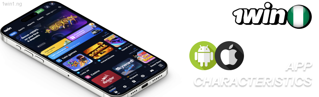 1win characteristics for download the app
