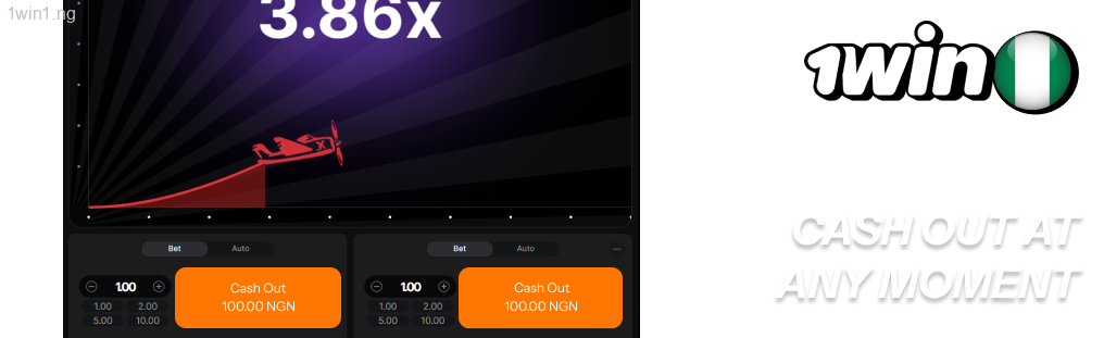 Cash out at any moment you feel is right 1win