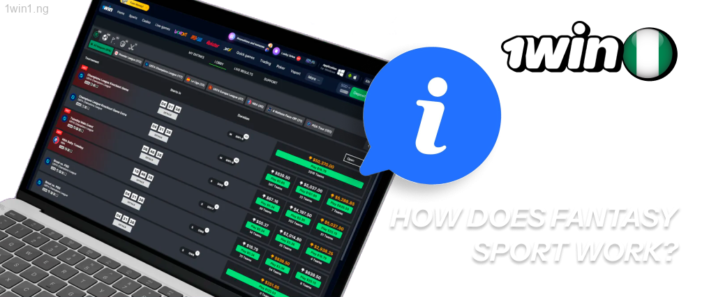 The principle of fantasy sports betting on 1win is quite simple