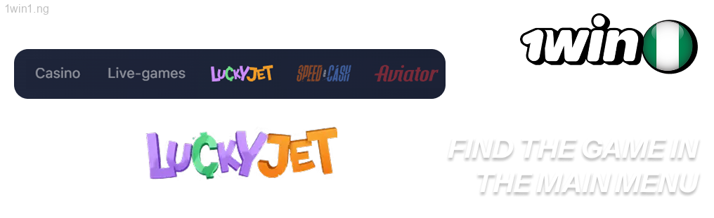 Click on the 1win Lucky Jet button