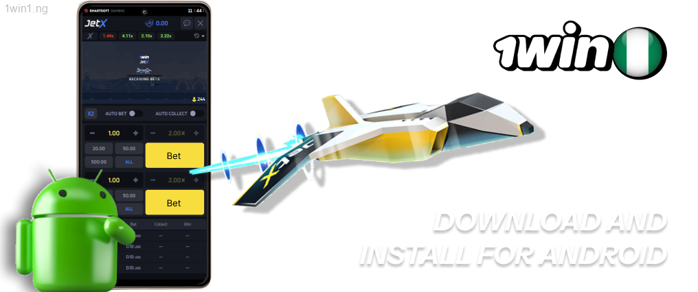 The JetX 1win application can be downloaded from