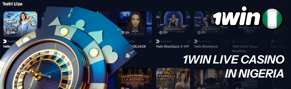 1win provides an extensive live casino experience for Nigerian players