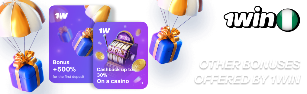 1win casino and bookmaker offer other bonuses