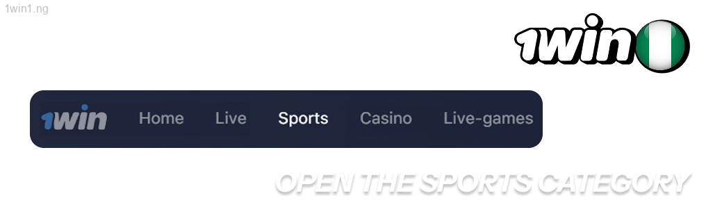 Open the 1win Sports category