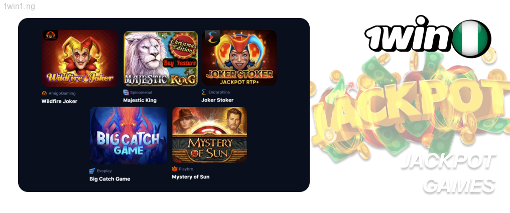 1win hosts a few thousand jackpot games