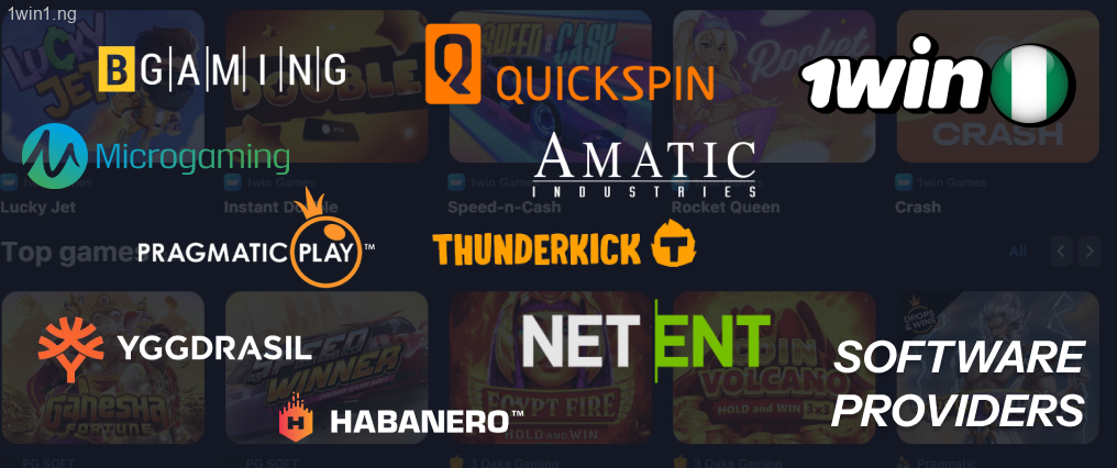 1win Casino cooperates with over 100 developers