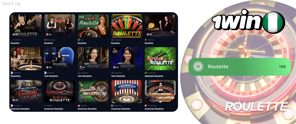 The 1win site offers almost 220 roulette games