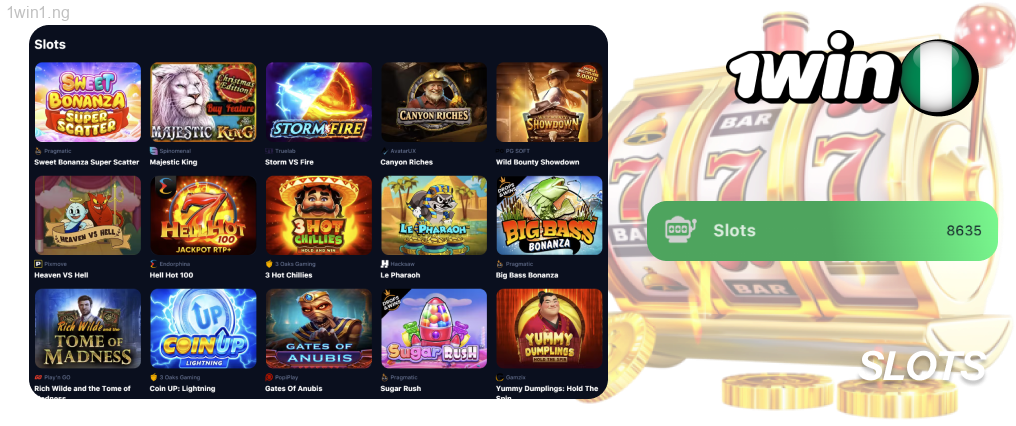 1win has a vast selection of over 9,700 slots