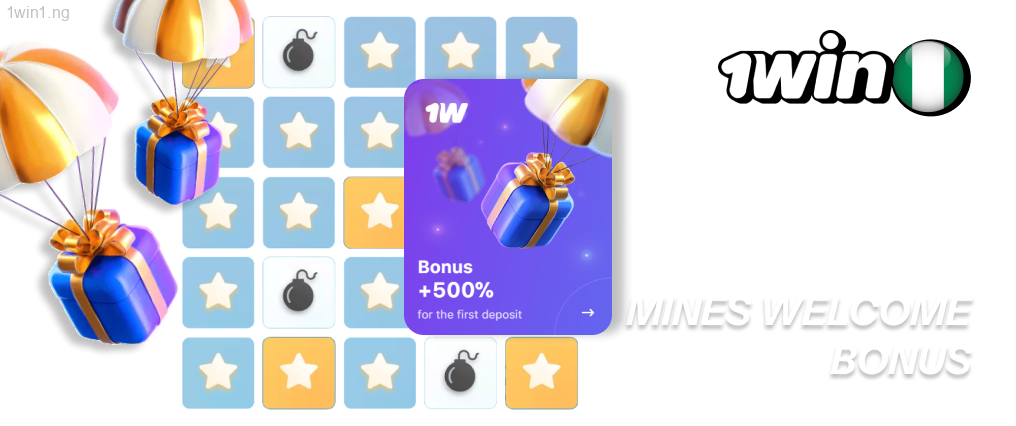 1win welcomes new players with a special bonus for Mines