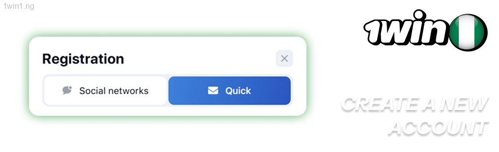 Create a new 1win account