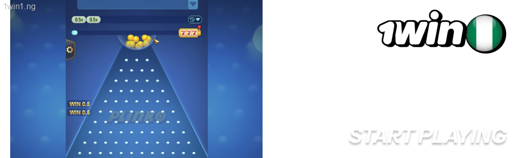 Wait for the 1win plinko game to load